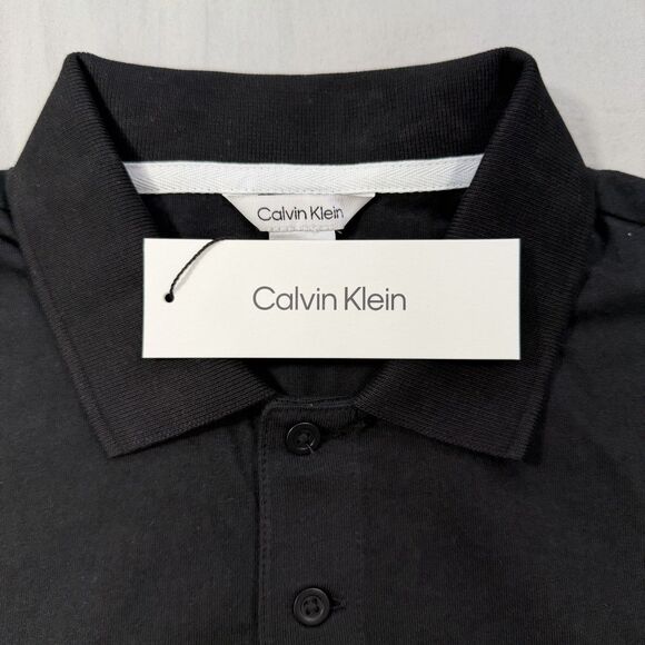NWT Calvin Klein Men's Black Polo 100% Cotton - XL MSRP $79 - Picture 9 of 9